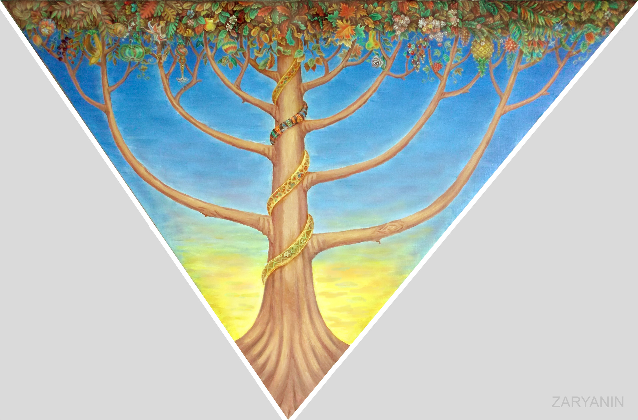 triangular painting: The Tree