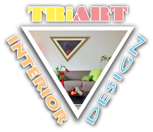 TriArt design - triangle paintings in interior